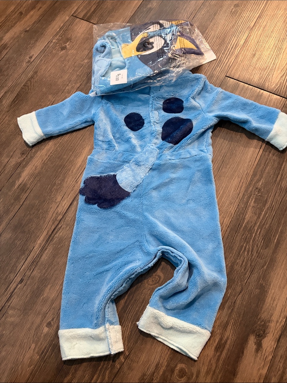 Target Light Blue Plush Baby One-Piece with Dark Blue Character Accents